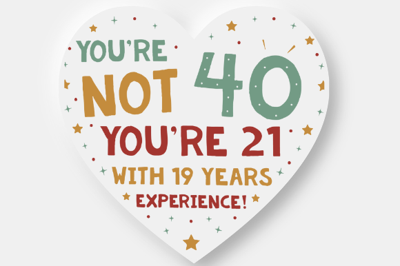 40TH BIRTHDAY 40 FORTY TODAY Graphics for Crafts and Content Publishing