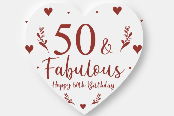 50TH BIRTHDAY 50 Graphic Design for Crafts