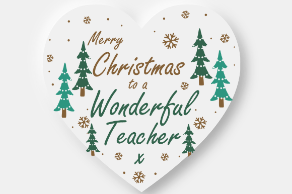 CHRISTMAS GIFT for TEACHER Graphic Design for Crafts