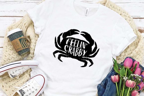 Crab SVG - Feelin Crabby Quote for Crafts and Graphics