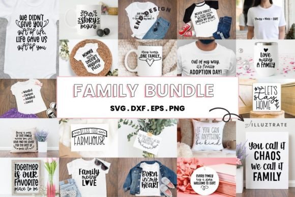 Family Quote Bundle Blended Family SVG for Crafts and Graphics