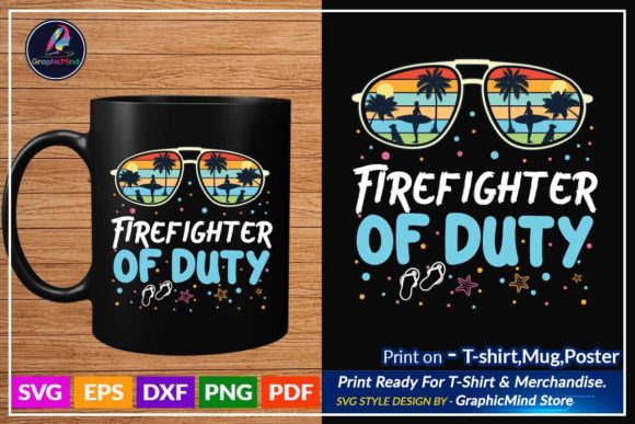 Firefighter of Duty SVG T-Shirt Quote for Crafts and Graphics