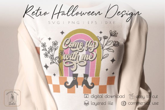 Floral Witch SVG Retro Halloween Design Review