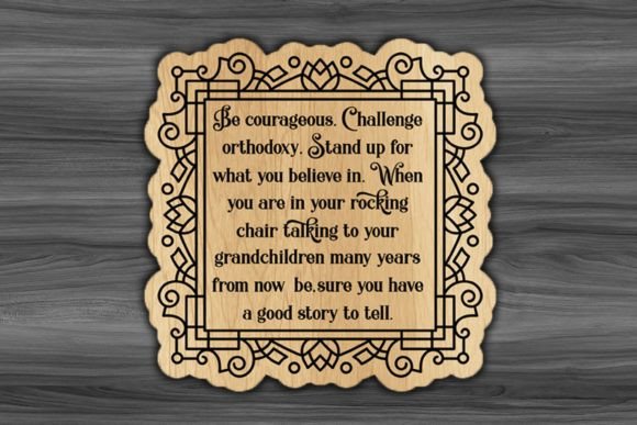 Inspirational Quote Laser Wood Cut SVG for Crafts and Graphics