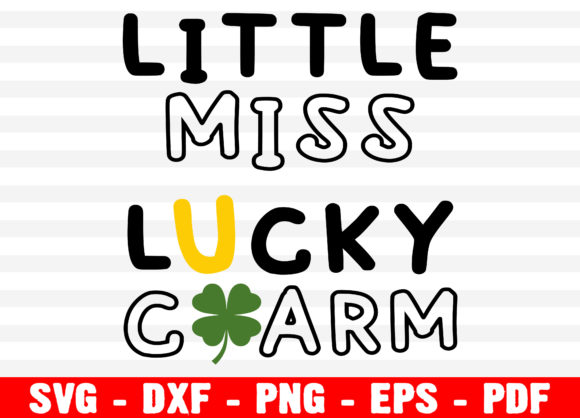 Little Miss Lucky Charm St Patricks Day Graphics for Crafts