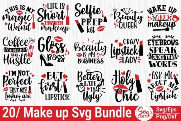 Makeup SVG Bundle for Crafts and Graphics