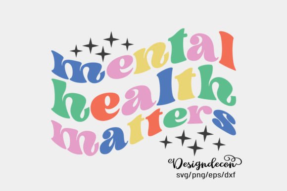 Mental Health Matters Retro SVG Png for Crafts and Graphics