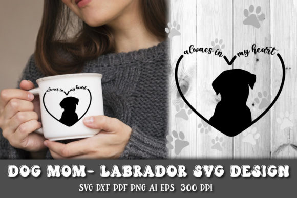 Mom Labs Labrador Retriever SVG for Crafts and Graphics