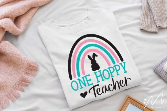 One Hoppy Teacher Svg for Crafts and Graphics