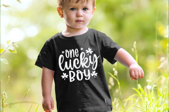 One Lucky Boy Svg for Crafts and Graphics