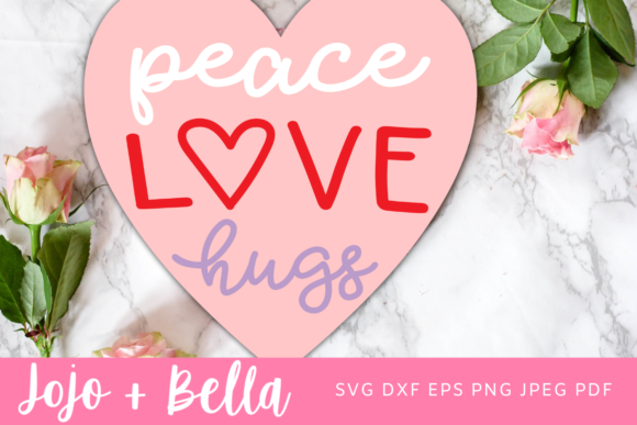Peace Love Hug Svg for Crafts and Graphics