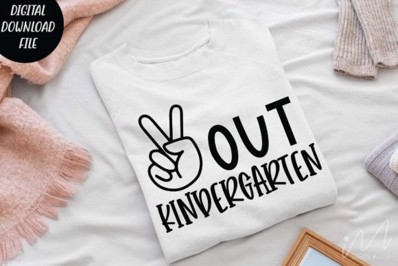Peace out Kindergarten Svg for Crafts and Graphics