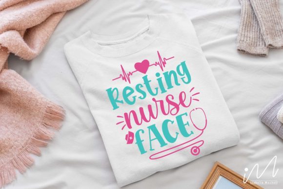 Resting Nurse Face Svg for Crafts and Graphics