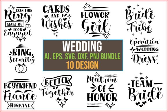 Wedding SVG Bundle for Crafts and Graphics