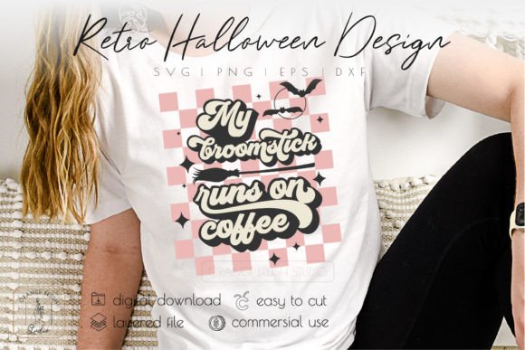 Witch Coffee SVG Retro Halloween Quote - A Graphic Design Asset for Crafts